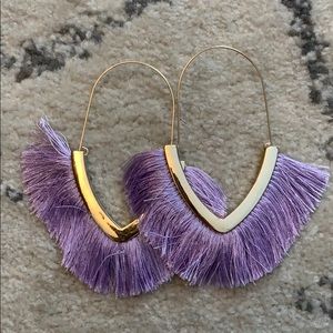 Sugarfix by Baublebar purple fringe earrings